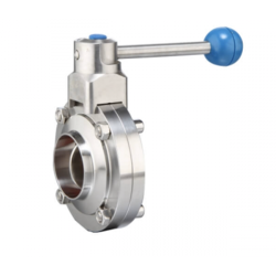 Sanitary Butterfly Valve Weld End with Pull Handle